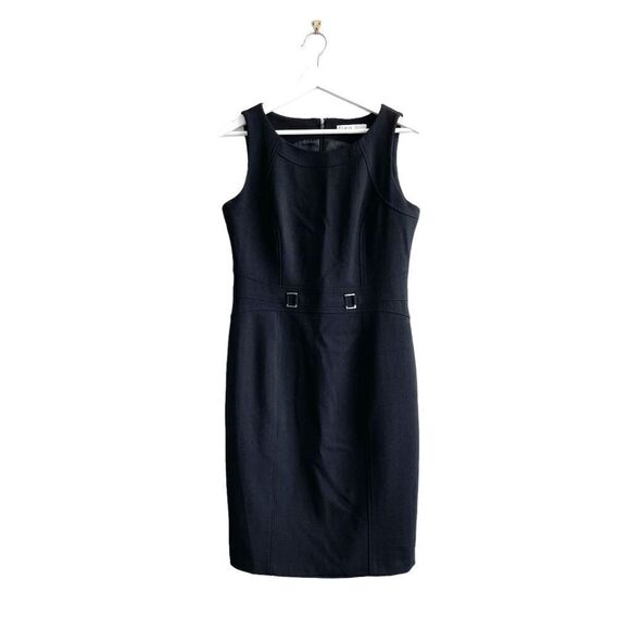 Cleo Women's Classic LBD Lined Crew Neck Sleeveless Sheath Dress Black Size 6 - Picture 1 of 10